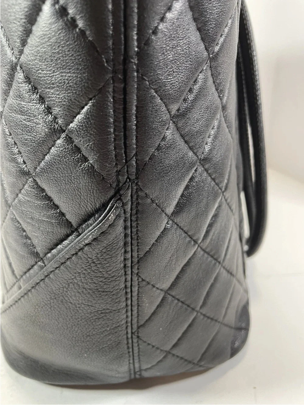 CHANEL Cambon Line Large Shoulder Lambskin Tote/Bag